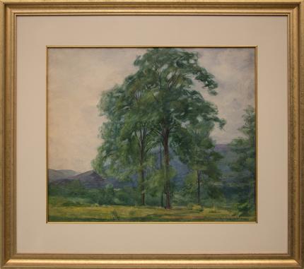 Elisabeth Spalding, "Storm in Deer Valley", watercolor, 1921 painting fine art for sale purchase buy sell auction consign denver colorado art gallery museum