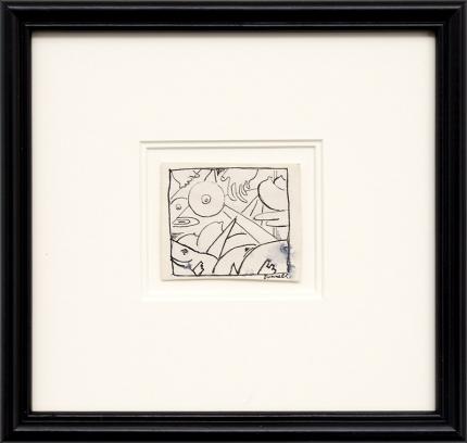charles bunnell, 1930s vintage abstract drawing, painting, ink, broadmoor academy, wpa era, modernist, modernism