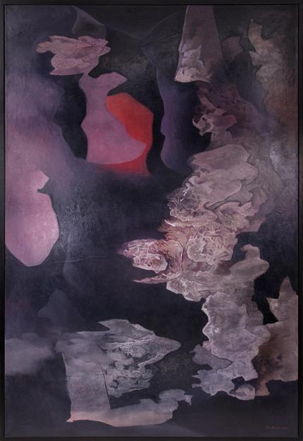 Vance Kirkland "Coral, Amethyst and Grey (Fire and Ice)", oil painting 1955 painting fine art for sale purchase buy sell auction consign denver colorado art gallery museum