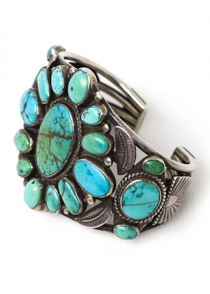 Zuni Bracelet silver turquoise old pawn jewelry cuff 19th century Native American Indian antique vintage art for sale purchase auction consign denver colorado art gallery museum