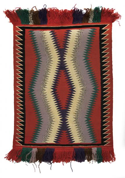 vintage navajo rug Germantown wool blanket textile circa 188019th century Native American Indian antique vintage art for sale purchase auction consign denver colorado art gallery museum