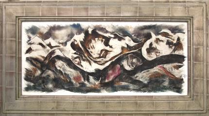 Howard Norton Cook, "Merino Valley", mixed media, circa 1950