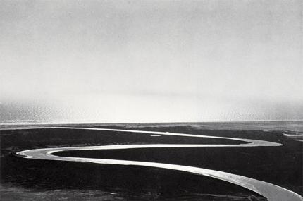 Laura Gilpin, "The Rio Grande Yields Its Surplus to the Sea", photograph, 1970s, after 1947 photograph, vintage, art for sale, black and white, photography, woman artist, broadmoor academy