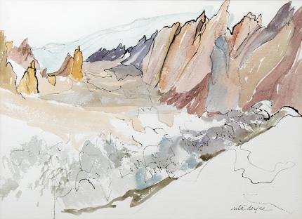 Rita Derjue, "Untitled (Red Rocks, Colorado)", mixed media