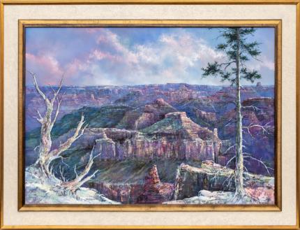 Pawel August Kontny, Grand Canyon, Arizona, landscape, painting, oil, circa 1980's, Fine art, art, for sale, buy, purchase, Denver, Colorado, gallery, historic, antique, vintage, artwork, original, authentic