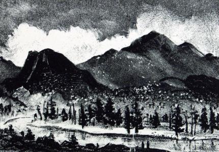 Adolf Arthur Dehn, "Rocky Mountains", lithograph, c. 1945