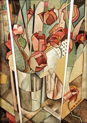  Willis, "Untitled (Still life Collage with Roses)", mixed media, c. 1939