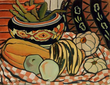 Francis Marian Cronk, "Untitled (Still Life)", oil on canvas, 1933