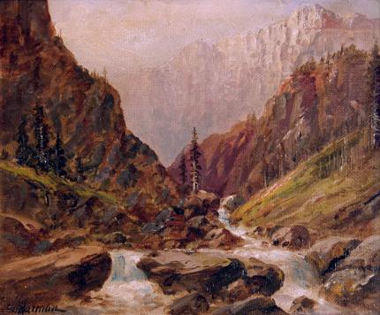 Charles Henry Harmon, "Toltec Gorge", oil, c. 1910