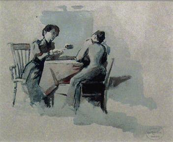 Carl Eric Olaf Lindin, "Untitled", watercolor on paper, 1893