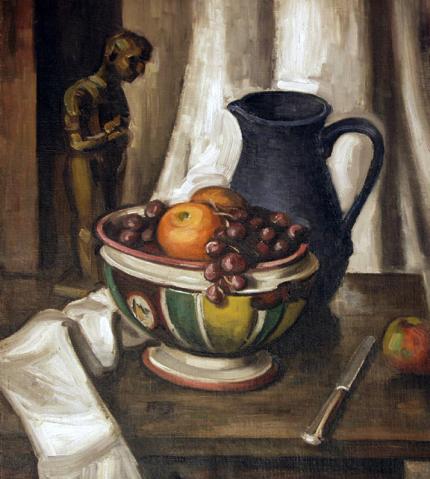 Carl Eric Olaf Lindin, "Untitled (Still Life)", oil, c. 1925