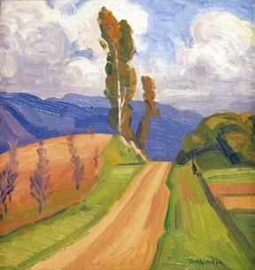 Carl Eric Olaf Lindin, "Untitled (Ojai, California)", oil, c. 1923-4