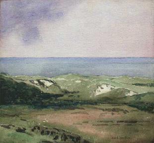 Carl Eric Olaf Lindin, "Nantucket", watercolor on paper, c. 1915
