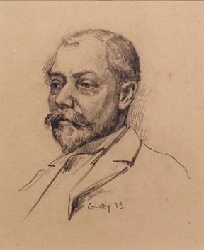 Carl Eric Olaf Lindin, "Untitled (Portrait)", graphite on paper, 1893