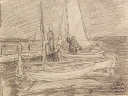 Carl Eric Olaf Lindin, "Untitled", graphite on paper, c. 1910