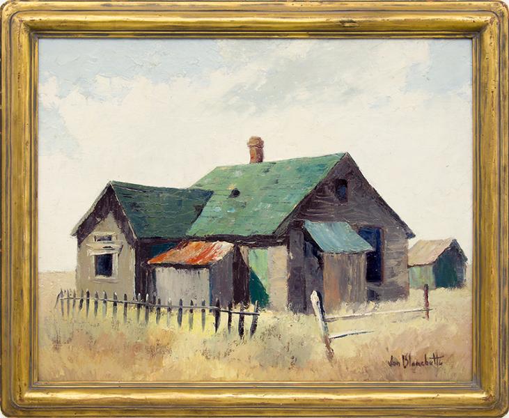 Jon Blanchette vintage landscape painting for sale, 