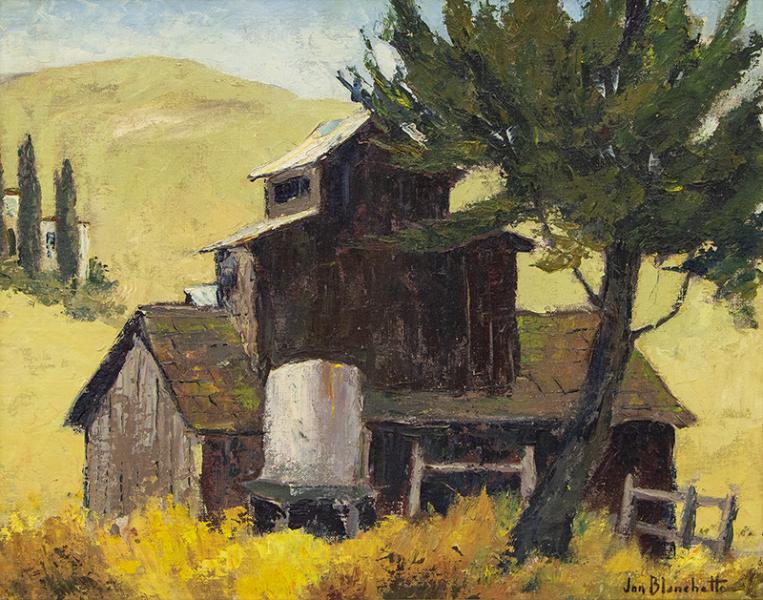 Jon Blanchette art Jam Factory Out of Aptos Southern California oil painting mid-century modern
