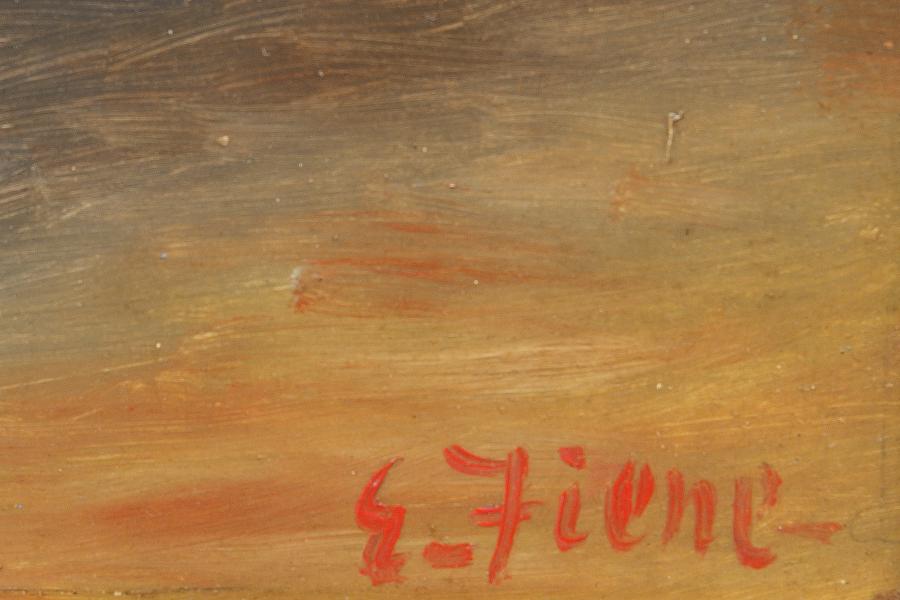 Ernest Fiene artist signature