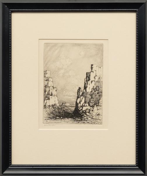 George Elbert Burr The Little Canyon Evening Arizona, etching