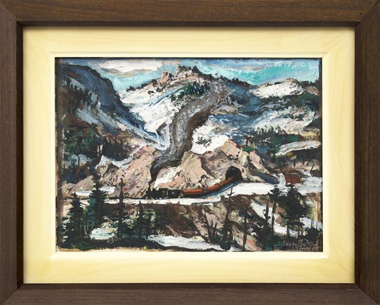 edgar britton landscape painting colorado winter mountain broadmoor academy colorado springs