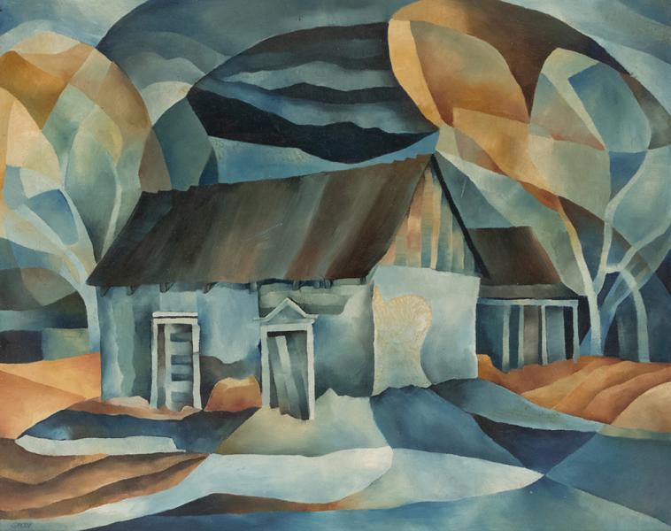 Alice Warder Seely, Untitled (Adobe Home, New Mexico), oil painting, alice, seely