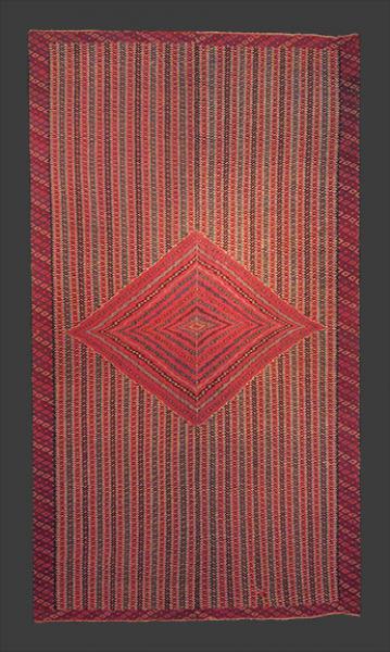 Saltillo Serape, Mexican, c. 1775-1800, 18th century, classic hispanic textile weaving