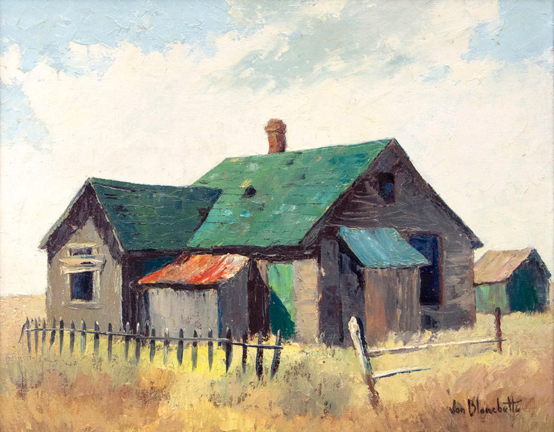 Ripe for Restoration (Abandoned Home, California), Painting, circa 1955