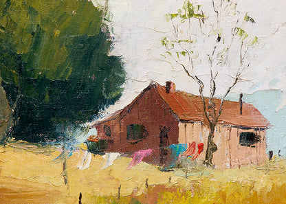 Untitled (Barn and Silo, California), Painting, circa 1955