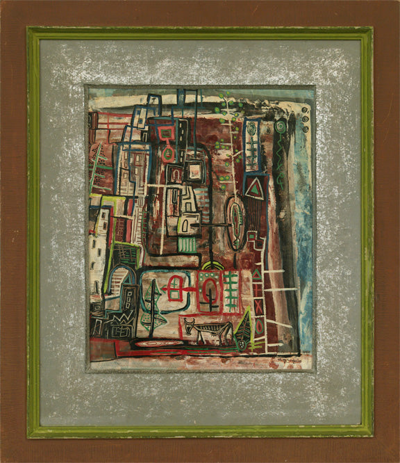 Untitled (Pueblo), Painting, dated 1949