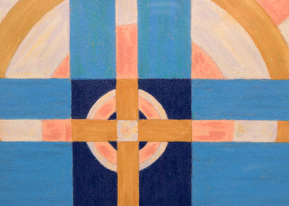 Untitled (Abstract in Cream, Gold, Pink, and Blue), Drawing, 1939
