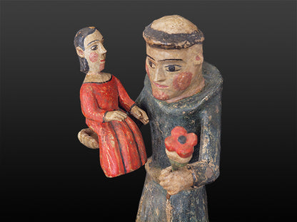 New Mexican Bulto of San Antonio (Saint Anthony), circa 1825