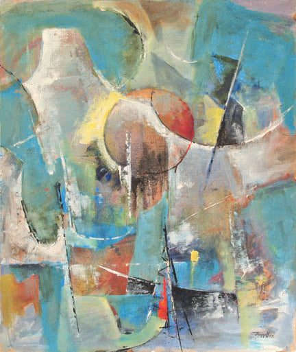 Charles Bunnell (1897-1968) artwork for sale. Untitled (Abstract), Painting, 1957, Denver, Colorado, Art Gallery)