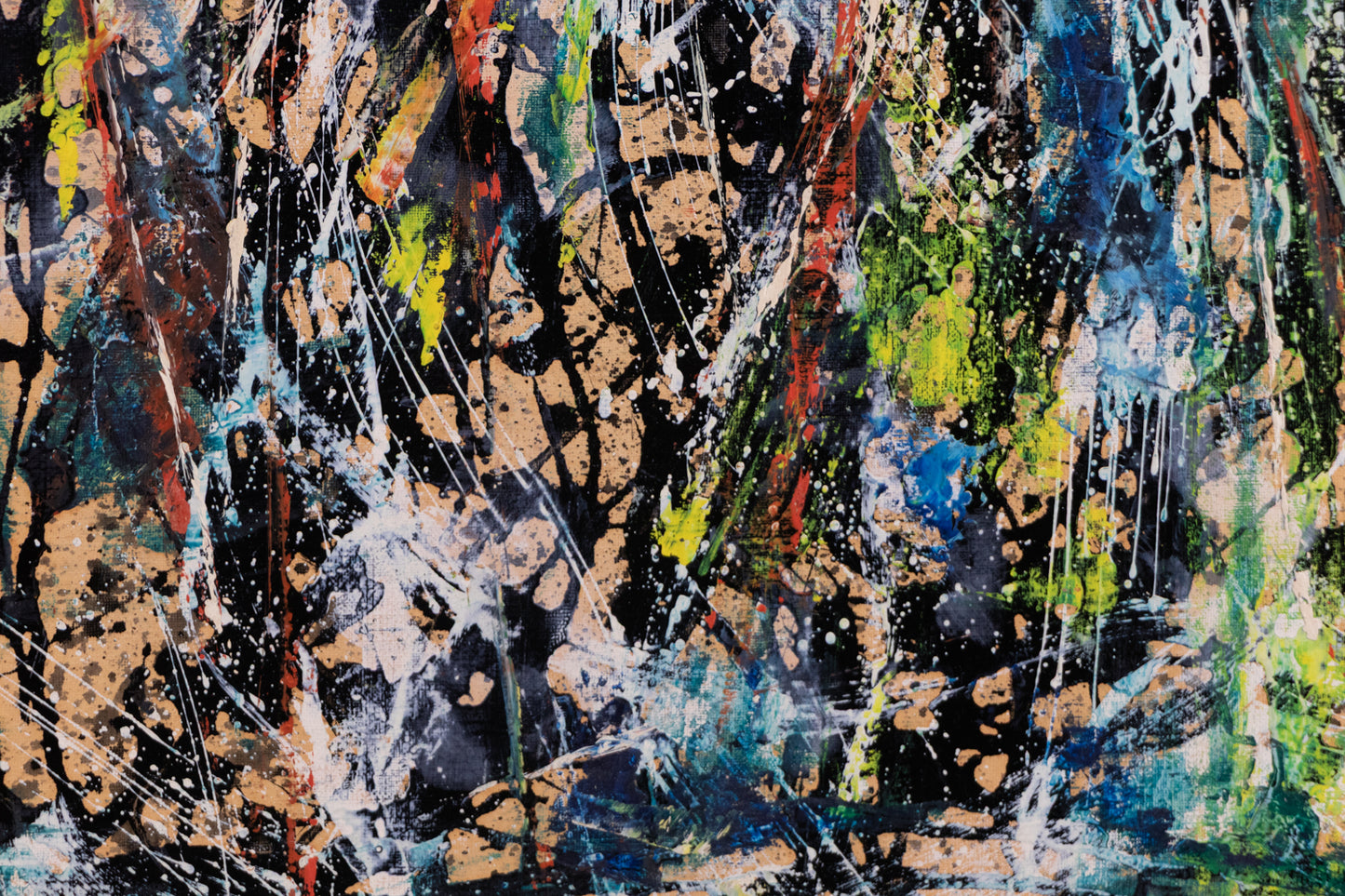 Untitled (Abstract with Black, White, Blue, Yellow, Red & Green), Painting, dated 1951