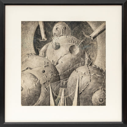 Rape of the Earth (Black & Blue Series), Drawing, 1941