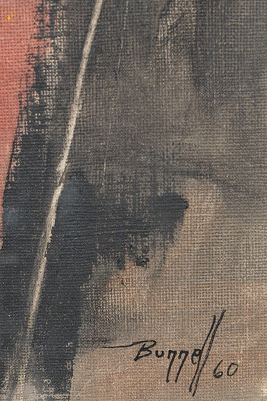 Longs in Autumn (Longs Peak, Colorado), Print, circa 1955-1965, Lyman Byxbe (1886-1980), vintage fine art, Vertical, Small, Framed, etching, circa 1955-1965, 1950-1999, 1950s, 1960s, 20th CENTURY (1900-1999), Lyman, Byxbe, Autumn (Fall), Landscape, Mountains, Colorado, 7 ¾ x 6 ½ inches