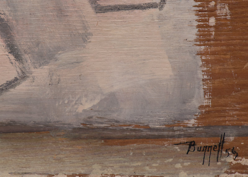 Untitled (Abstract in Black, Gray, Umber, and Ochre), Painting, 1956