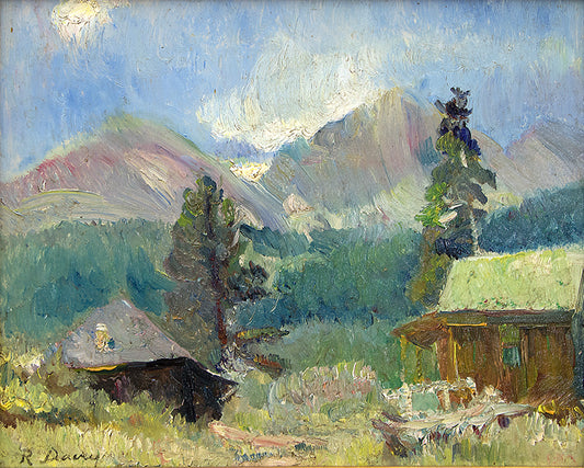Randall Davey (1887-1964) artwork for sale. Untitled (Cabin near Estes Park, Colorado), Painting, circa 1927, Denver, Colorado, Art Gallery)