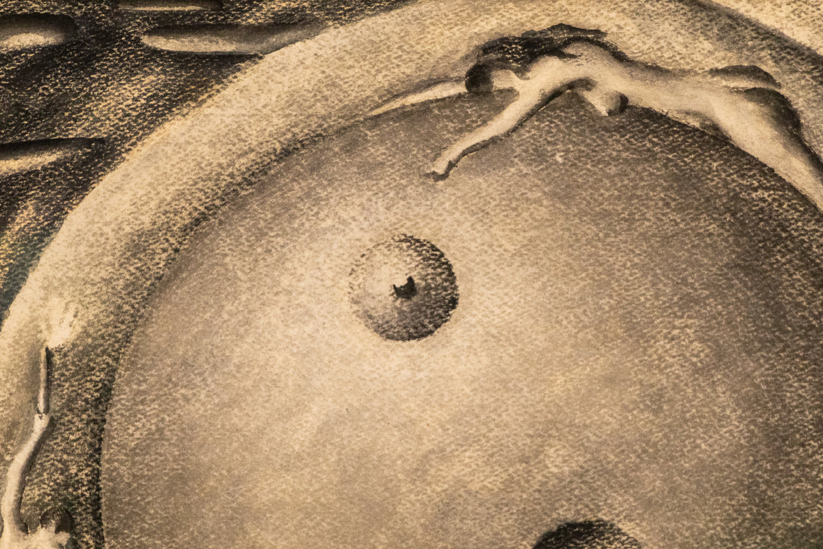 Man In His Search for God (Black & Blue Series), Drawing, 1939