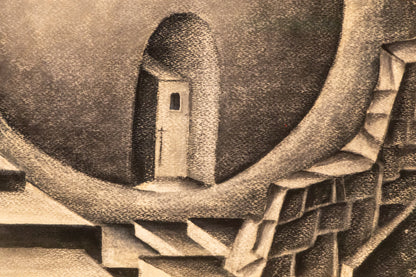 Man In His Search for God (Black & Blue Series), Drawing, 1939