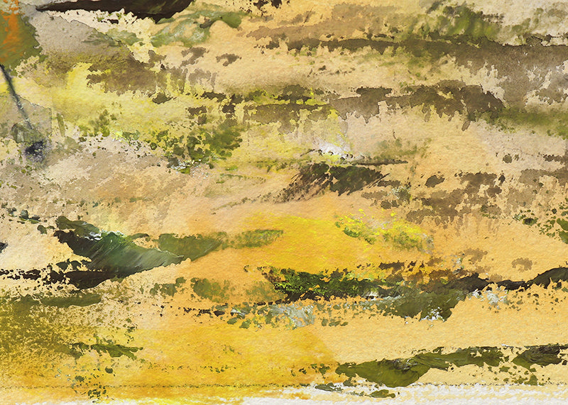 Untitled (Abstract in Yellow, Orange, Black, and Gray), Painting, circa 1960
