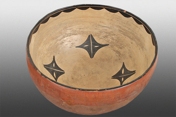 Tesuque artwork for sale. Large Pottery Dough Bowl, circa 1875-1900, Denver, Colorado, Art Gallery)