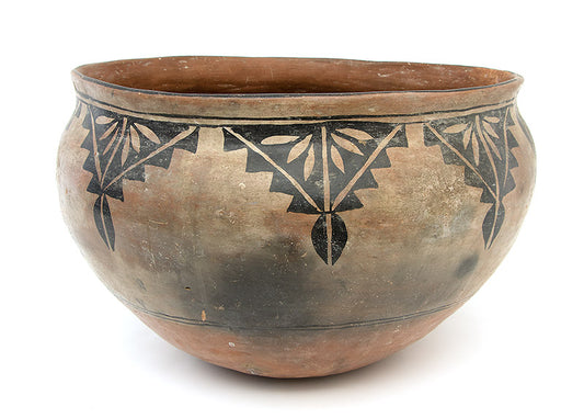 Cochiti artwork for sale. Polychrome Pottery Dough Bowl, circa 1920, Denver, Colorado, Art Gallery)