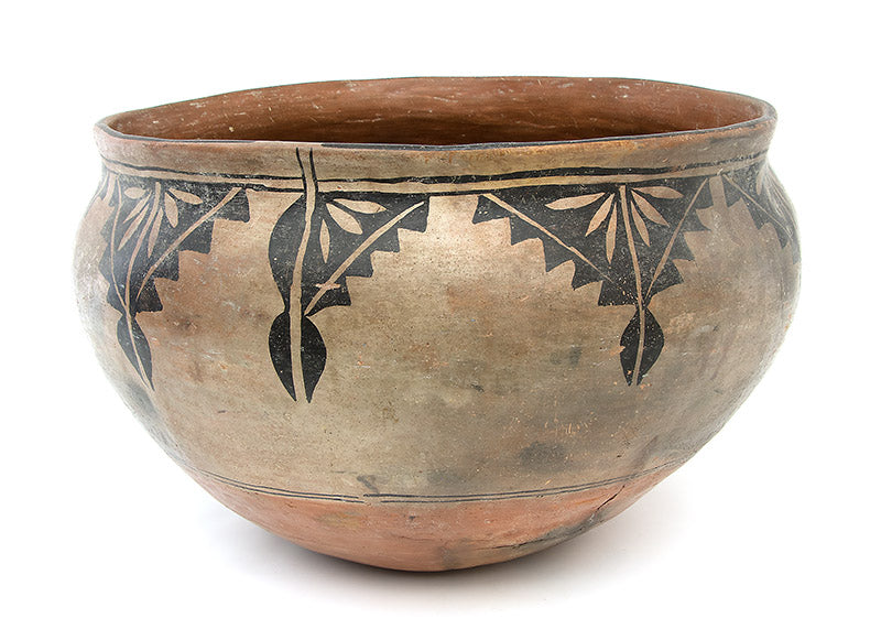Polychrome Pottery Dough Bowl, circa 1920