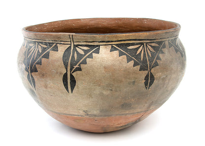 Polychrome Pottery Dough Bowl, circa 1920