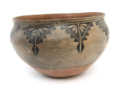 Polychrome Pottery Dough Bowl, circa 1920