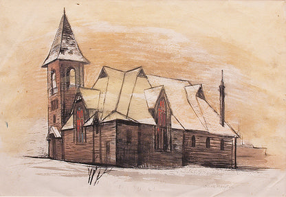 Church in Leadville (Colorado), Painting, 1938