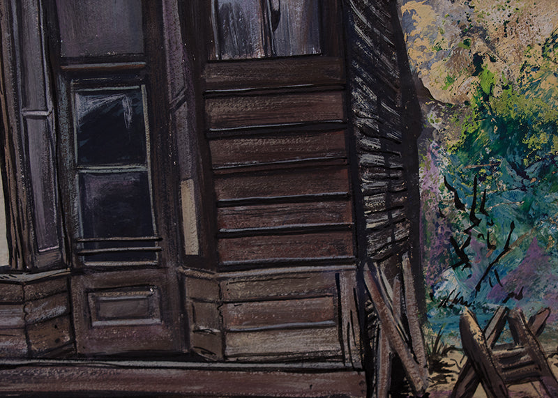 Lone Survivor, Georgetown, CO (Abandoned Building), Painting, dated 1964