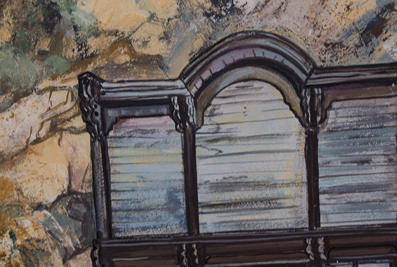 Lone Survivor, Georgetown, CO (Abandoned Building), Painting, dated 1964