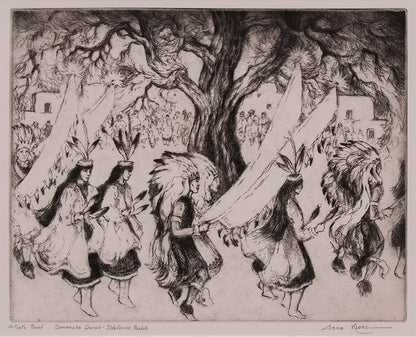 Gene Kloss (1903-1996) artwork for sale. Comanche Dance, Ildefonso Pueblo (Artists Proof, edition of 50), Print, 1983, Denver, Colorado, Art Gallery)