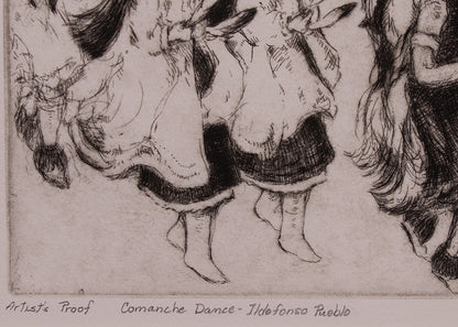 Comanche Dance, Ildefonso Pueblo (Artists Proof, edition of 50), Print, 1983